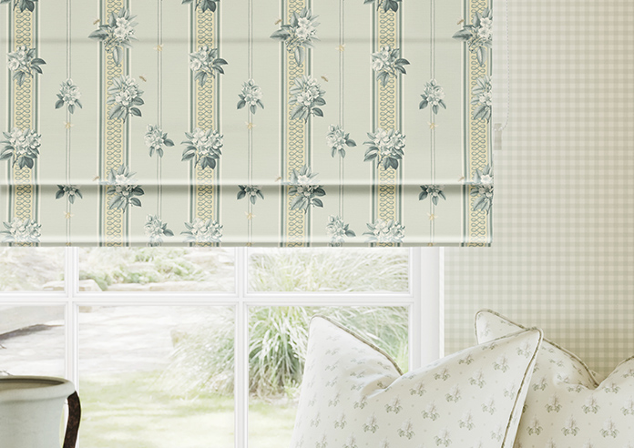 Upton, Apple Bee Bud Green - Twist&Fit Roman Blind - Image 5
